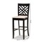 Baxton Studio Jason Sand Upholstered and Espresso Wood 2-Piece Bar Stool Set 167-10850 - alternate 9